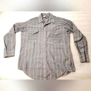 Distressed Vintage Chute #1 Pearl snap Shirt 46in Chest ~ Large  Faided Size Tag